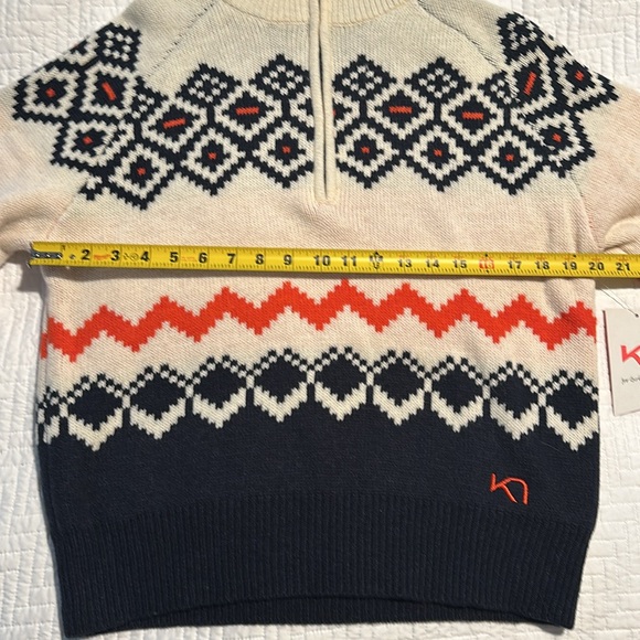 Kari Trad Agnes Knit half-zip wool-blend women's pullover size Large - Picture 10 of 13